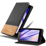 cadorabo Book Case works with Nokia Lumia 640 in BLACK BROWN - with Magnetic Closure, Stand Function and Card Slot - Wallet Etui Cover Pouch PU Leather Flip