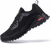Kricely Men's Trail Running Shoes Fashion Hiking Sneakers for Men Black Tennis Cross Training Shoe Mens Casual Outdoor Walking Footwear Size 13 Wide