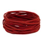 LEREATI Faux Leather Cord for Jewellery Making, 3mm Suede Cord Flat Leather String, 5m Leather Thong Cord Beading Thread for Necklace, Bracelet, Pendants, Dream Catcher, DIY Crafts (Red)