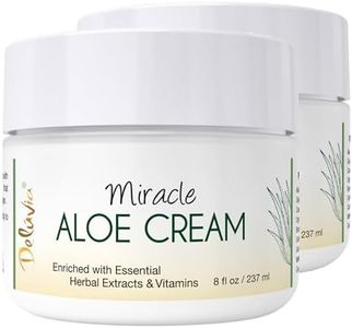 Deluvia Miracle Aloe Cream, Aloe Vera Moisturizer for Face and Body, Aloe Soothing Sun Cream, Aloe Vera Lotion, Aloe Cream and Face Moisturizer, Aloe Vera and Vitamin E Lotion - 2 Pack