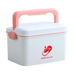 Baby Bucket Plastic Medical Kit | First Aid Kit | with Handle (LightPink)