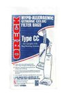 Oreck Vacuum Bag Type Cc Fits Oreck Bagged 8 / Pack by ORECK