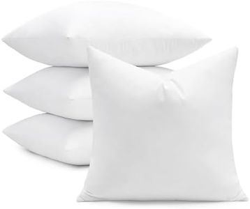 puredown® 22x22 Feather Down Pillow Inserts, 4 Pack Throw Pillow Inserts for Couch, Chairs, Office, Apartments