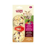 Living World 60693 2-Pack Small Animal Wheel Pet Treat Delights, 2.4-Ounce, Passion Fruit/Flowers