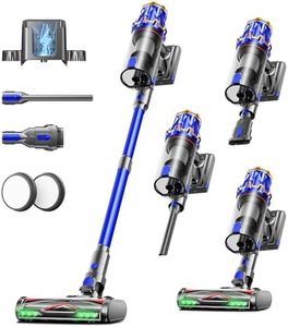 PKWIST Cordless Vacuum Cleaner, Upgraded 55KPA 650W 70 Minutes Runtime Self-Standing Stick Vacuum Cleaner with Rechargeable/Anti-Tangle/OLED Screen/1.8L Cup for Home Pet Hair/Carpet/All Floor(Blue)