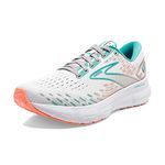 Brooks Women's Glycerin 20 B Width Running Shoe, Oyster/Latigo Bay/Coral, 8.5 Wide