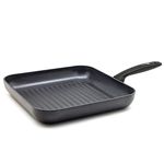 GreenPan Andorra Healthy Ceramic Non-Stick 28 cm Square Griddle, PFAS-Free, Induction, Oven Safe, Black