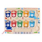 Vomocent Magnetic Color and Number Maze,Wooden Magnet Game Board for Kids, Learining Education Toys for Toddlers,Fine Motor Skills Toy for Boys Girls