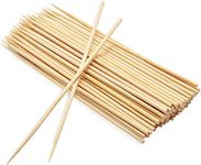 150 Large 30cm Round Wooden Bamboo Kebab Skewers, Food Grade, Safe and Sturdy, 12" Long Cocktail Sticks, Ideal for BBQ, Cake Topper, Chocolate Fountain, Candy Floss Sticks