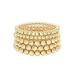 Cryshimmer 5 Pcs Gold Bead Bracelet