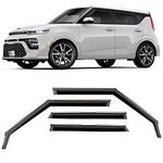 CLIM ART in-Channel Incredibly Durable Rain Guards for Kia Soul 2020-2024, Original Window Deflectors, Vent Window Visors, Vent Deflector, 4 pcs. - 620245