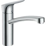 hansgrohe Logis kitchen tap 160 mm high with 360° swivel spout, CoolStart energy saving function and reduced flow rate, chrome 71839000