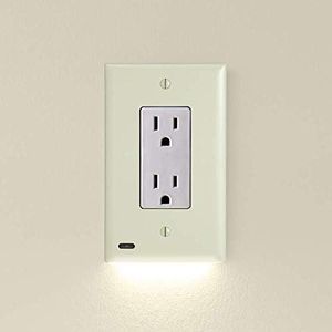 4 Pack - SnapPower GuideLight 2 for Outlets [for Standard Decor, Not GFCI outlets] - Night Light - Electrical Outlet Wall Plate with LED Night Lights - Automatic On/Off Sensor - (Décor, Ivory)