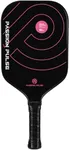 Pickleball Paddles 2025,Raw Carbon Fiber Surface（CFS） 16mm T700 High Grit & Spin, V6 Pro Pickle Ball Paddles Designed for Ultimate Spin & Consistency- Cute Pickleball Paddle (Black & Pink)
