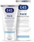 E45 Face Moisturiser – Hydrating Face Cream for Long-Lasting Moisturisation - Lightweight Cream for Dry and Sensitive Skin – Fast-Absorbing and Non-Greasy Formula - Dermatologically Tested - 50ml