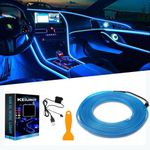 El Wire Lights for Car, Blue El Wire Car Interior Neon Lights 16FT/5M Car Led Strip Light Interior USB 5V for Car Garden Party Decoration