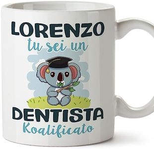Mugffins Tazza Personalizzata in ceramica per DENTISTA uomo 11 oz / 350 ml - In italiano - Koalificati Personalizzati - Idea regalo per compleanno, anniversario, natale, laurea