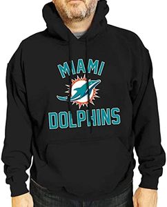 Miami Dolphins Gameday Hoodie Pullover Sweatshirt - Black, XXX-Large