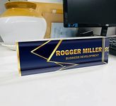 OOCLAS Personalized Name Plate for Desk, Custom Office Decor Nameplate Sign, Personalised Gift, Name Plaques Design on Clear Acrylic Glass Block In Size 12 X 3 X 1.25 Inches