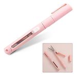 Karomouj KMA496 2 in 1 Pen Cutter Mini Folding Scissor With Foldable Scissors DIY Ceramic Blade Pen Art Cutting Tool for School, college, Office, Project (Multicolor - Pack of 1)