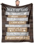 puekrtoa Christian Gifts for Men, Religious Gifts for Men, Spiritual Gifts, Catholic Gifts for Men, Bible Verse Gifts, Inspirational Gifts, Encouragement Gifts for Men Throw Blanket 60x50 Inch