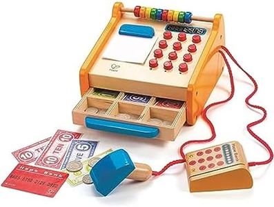 37pc Hape Checkout Register Cashier/Counter Shop Pretend Wooden Toy Kids/ 3y+