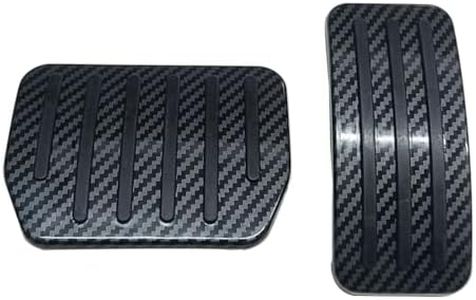 Hecotrax Carbon Fibre Cubic Printing Pedal Cover for Tesla Model 3 2016-2025 2026 for Model Y 2016-2025 2026 No Drilling Carbon Fibre Brake and Accelerator Pedal Covers 2Pcs