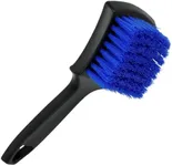 VIKING Carpet Cleaning Brush, Scrub Brush for Floor Mats, Cleaning Brush for Car Interior and Home, Black and Blue, 8.3 inch x 2.5 inch