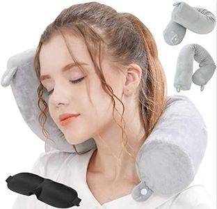 Hxcxrst Cuscino da Viaggio Memory Foam, Per supporto per collo, mento, vita e gambe - Cuscino regolabile e pieghevole per viaggi in famiglia, aereo, autobus, treno