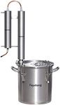 Fayelong Moonshine Still 12L/3Gal Red Copper Twin Towers Ethanol Vodka Copper Still Water Alcohol Distiller Home Brewing Kit (12L/3Gal)