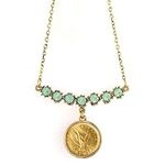 Angel Coin Swag Pendant Necklace