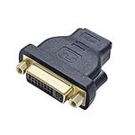 DTECH Bi-Directional DVI Female to HDMI Female Adapter HDMI to DVI-I (24+5 Port) Converter 4K 1080p Video for Computer Monitor PC TV Box Home Cinema Display