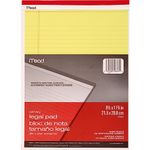 Mead Canary Legal Pad, 8.5 X 11.75 Inches, 50 Sheets (59604)