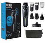 Braun All-in-One Style Kit Series 5 5490, 9-in-1 Trimmer for Men with Beard Trimmer, Body Trimmer for Manscaping, Hair Clippers & More, Ultra-Sharp Blade, 40 Length Settings, Waterproof