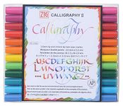 Kuretake ZIG Calligraphy Pens, 24 Colors set, 2mm. 3.5mm Dual Tip Markers, TC-3100/24V