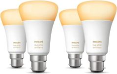 Philips Hue Bright White Single Smart Bulb LED [B22 Bayonet Cap] - 800 Lumens (100W equivalent). Works with Alexa, Google Assistant and Apple Homekit