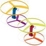 Battat – Skyrocopter – Flying Disc Toy with 2 Launchers & 4 Discs for Children Aged 3 Years Old & Up (6-Pcs), Multicolor