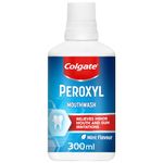 Colgate Peroxyl Antiseptic Mint Flavour 300ml Mouthwash, Cleansing, Relieves Minor Mouth and Gum Irritations, Alcohol Free, Liquid Pack of 1