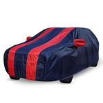 Auto Hub Hyundai i10 Old (Model : 2007-2013) Car Cover Waterproof/ i10 Old Cover Waterproof/ i10 Old Car Cover/Car Cover i10 Old Waterproof/ i10 Old Cover/Car Cover i10 Old (Navy, Red Look)