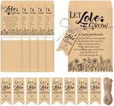 Noveread 50 Sets Let Love Grow Wedding Favors for Guests Include Flower Seed Packets Bulk Thank You Tags and Hemp Ropes Bridal Shower Envelopes Gifts