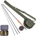 doorslay Fly Rod Case 31inch Fishing Rod Bag Fly Rod and Reel Case Fly Fishing Rod Carrier Fishing Rod Case Portable Fishing Bag Outdoor Waterproof Fly Rod Bag for Fishing Camping Hiking Traveling