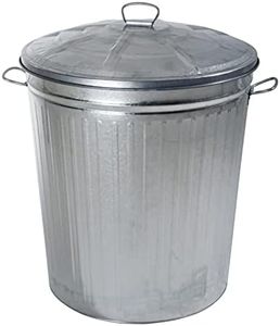 VERDELOOK Secchio in Zinco Rinforzato con Coperchio, capienza 35 lt, Contenitore