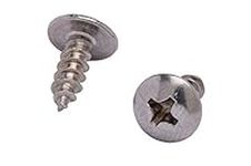 #6 X 3/8" Stainless Truss Head Phillips Wood Screw (100pc) 18-8 (304) Stainless Steel Screws by Bolt Dropper