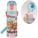 Skater SDC4-A Children's Stainless Steel Water Bottle, Direct Drinking, 16.5 fl oz (470 ml), Paw Patrol, Girl, Kid-Friendly Lightweight Type, Cold Insulated, Sports Bottle, Cute, for Kids