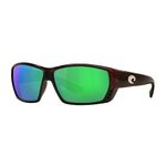 Costa Del Mar Sunglasses for Men - Tuna Alley Mens Polarized Sunglasses - Fishing, Boating & Beach UV Protection Size 62 580G, Tortoise/Green Mirror 580p, Large