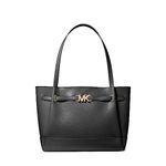 Michael Kors handbag for women Reed Large Logo Tote Bag MK bag for women (Black)