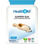 Health4All Slippery Elm 300mg 180 Capsules (V) Digestive Health. Acid Reflux Support. Vegan Digestive Support Supplement