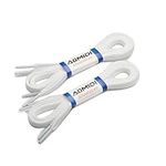 Flat Shoelaces 5/16" (2 Pair) - For sneakers and converse shoelaces replacements (45" inches (114 cm), White)