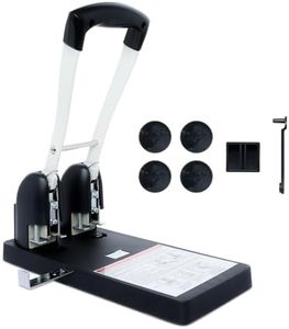 XHAWLJB Heavy Duty 2 Hole Puncher,80mm Hole Spacing,Heavy Duty Hole Punch Punches up to 150 Sheets of Paper with Ergonomic Strong Grip Handle for Office, School