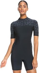 Roxy Swell Series 2mm SS Back Zip Womens Springsuit KVJ0-Black 8